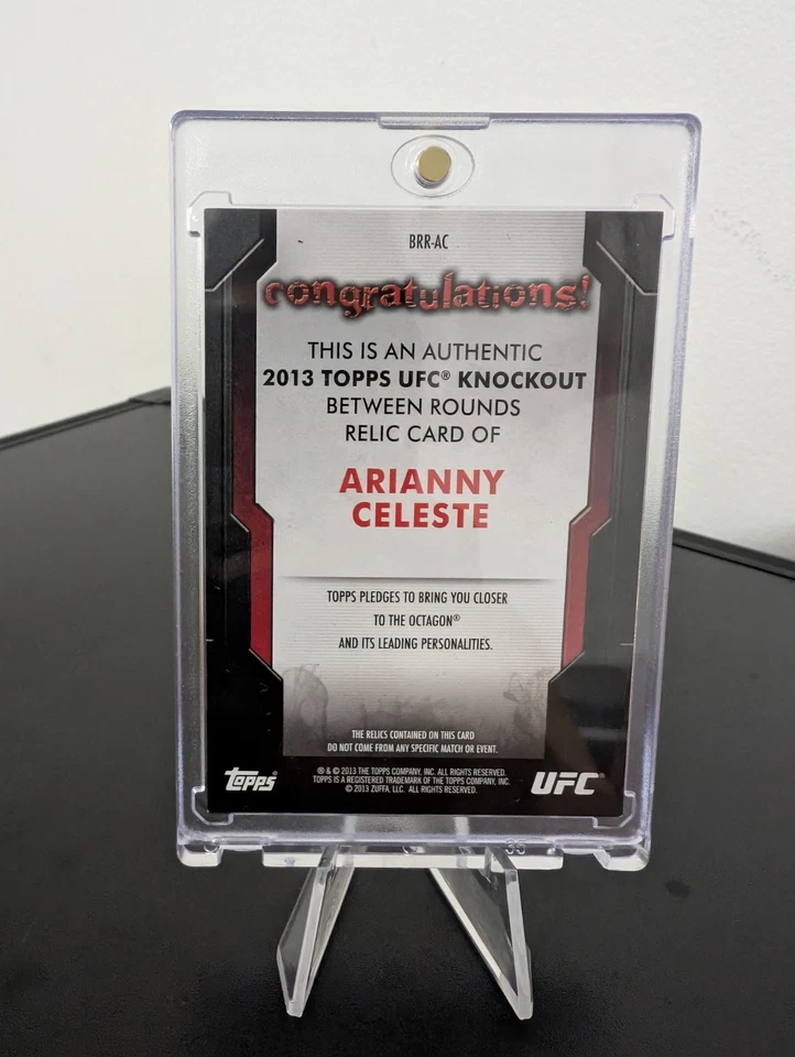 2013 Topps UFC Knockout Arianny Celeste Between Rounds Triple Relics /25 - Image 2 of 2