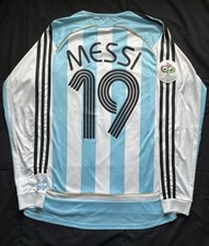 Messi #19 2006 Longsleeve Argentina Home Jersey XL Soccer Football Retro X Large