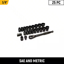 38 In Drive Pass-thru Ratchet And Socket Set 25-piece