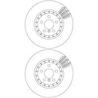 2X TRW Bremsscheiben Hinten 345Mm BelÜFtet Bremsscheibe Zweiteilig Passend FÜR