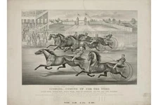 Scoring,Harness Racing,Horses,Little Fred,Needle Gun,Jessie Wales,Old Put,c1869