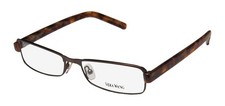NEW VERA WANG V085 EYEGLASS FRAME BR METAL  PLASTIC RECTANGULAR 54-16-140