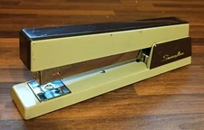 Vintage Swingline 767 Metal Desktop Stapler Tan Brown Grain USA Made