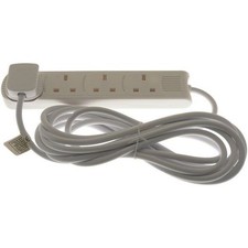 Image of Status 4 Way Extension Socket - White - 5M