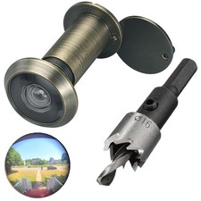 220&deg; Brass Door Peephole, 16mm Drill, 0.63" Privacy Viewer, 1-3/8" to 2-1/6" ...