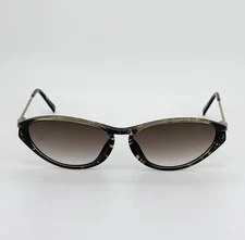 Vintage Deadstock Christian Dior 2553 Cat-Eye Sunglasses Black/Gold Fleck!!