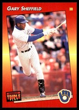 Gary Sheffield 1992 Triple Play #53 Brewers MLB READ FREE SHIPPING AutographDen