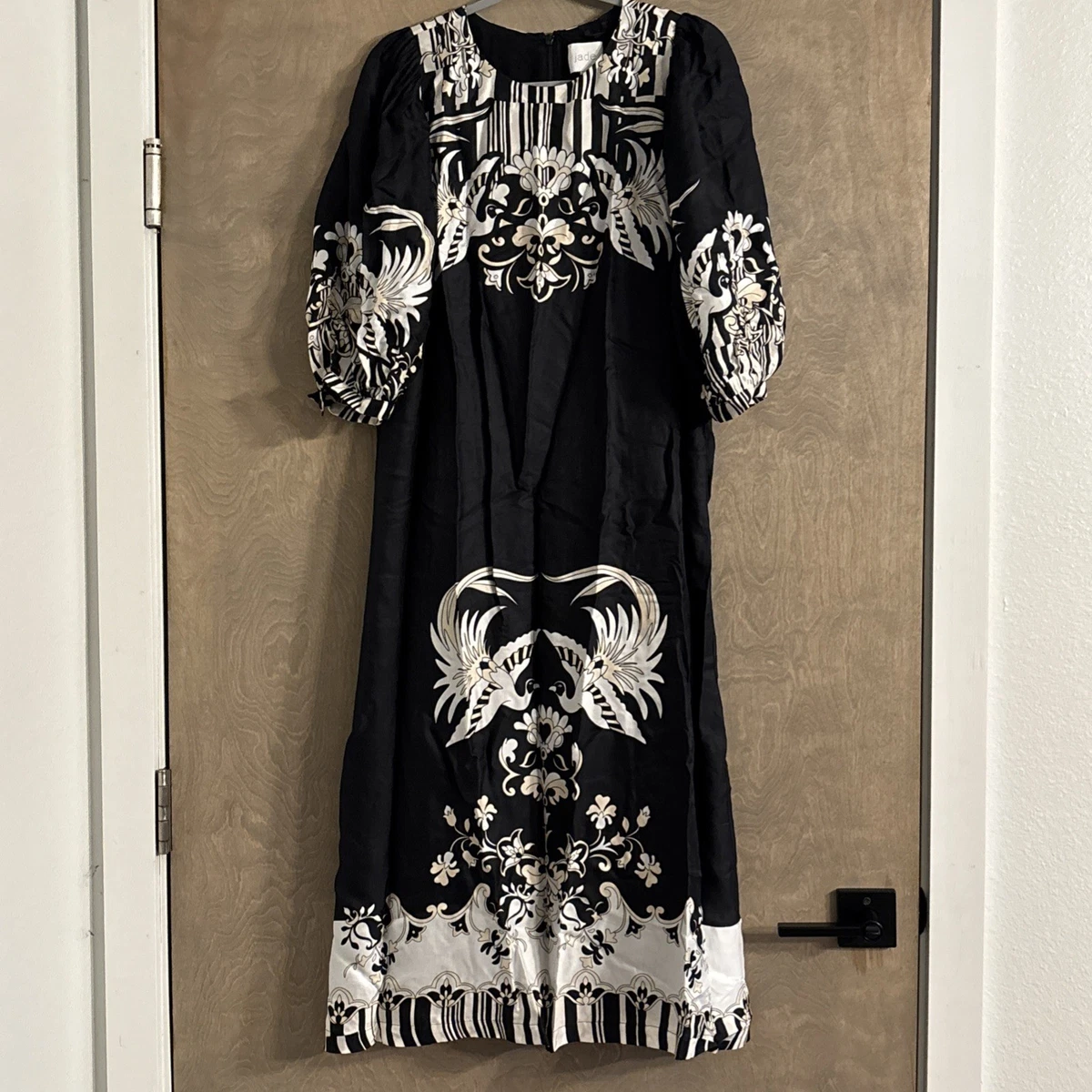 johnny was dresses on sale 3/4 Sleeve Cotton Floral for Women for Kid Size:130-6Y black_crow_do_not_cross_sell Strapless 3D Floral Beaded Swing dress inspired stitches and embellishments