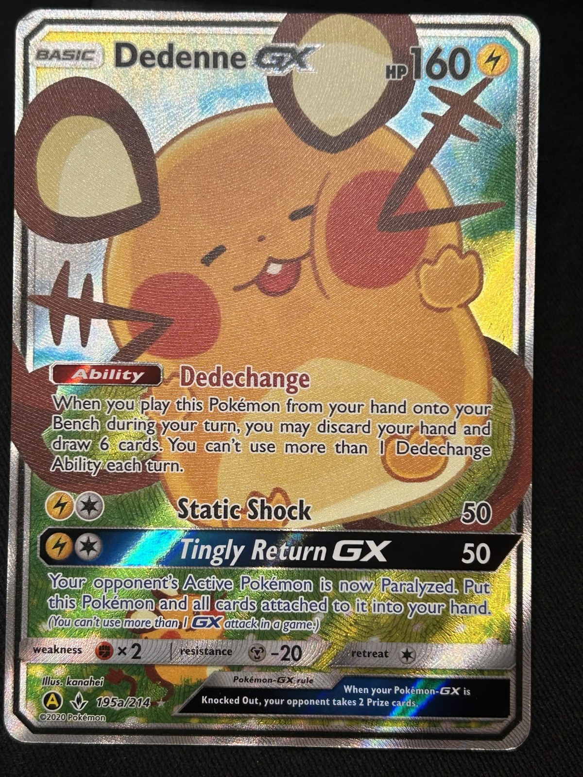 Dedenne GX 195A/214 Alternate Art Holo
