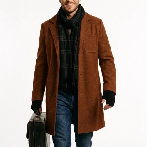 New Autumn  Winter Men's Jacket, Single-Breasted Casual European And American St - product listing photo