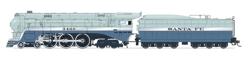 Motor de vapor Broadway Limited 7351 híbrido de latón HO ATSF Blue Goose SND/DCC #3460 | Zustand: New
