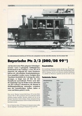 Bavarian Pts 3/3 (DRG/DB 99 10) / Info Sheet