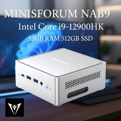 MINISFORUM NAB9 Mini PC 32GB RAM 512GB SSD, Intel Core i9-12900HK