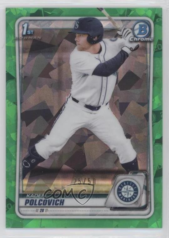 2020 Bowman Chrome Draft Sapphire Edition Green 25/50 Kaden Polcovich 00em