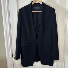 rag  bone Black Colarless Blazer w/ Hook Closure - Size 8.