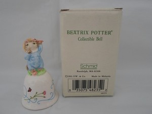 Beatrix Potter "Tom Kitten" Porcelain Collectible Bell with Box (Schmid) 1993