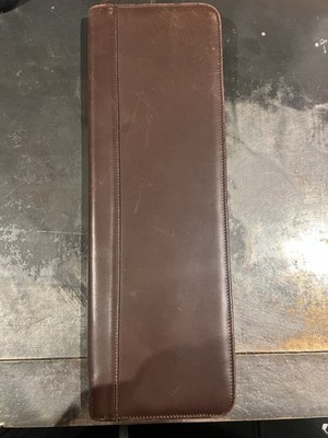 Coach Men's Vintage Brown Leather Zip Travel Tie Case Tie Holder