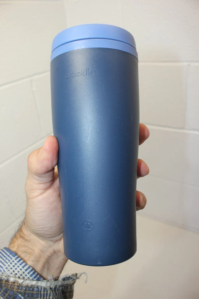 Genuine! Aladdin Insulated eCycle Travel Coffee Mug Cup 16 oz Blue! twist to sip - Image 4 of 4