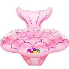 25.6" Extra-Wide Mermaid Baby Pool Float for 6-36 Months Infant Toddler