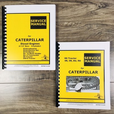 Service Manual Set For Caterpillar D6 Crawler Tractors 4R 5R 8U 9U Repair Shop