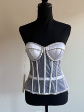 Strapless Crystal-Trim Corset Bustier New With Tag Size M Fits S L