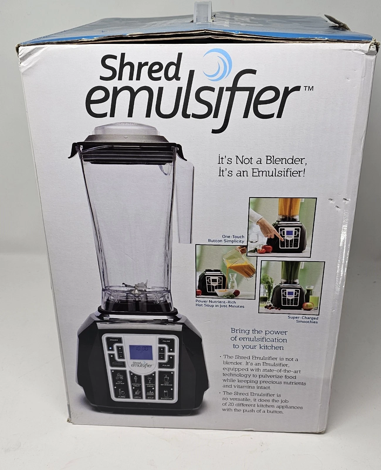 Tristar Shred Emulsifier SE1-PRO Blender black with all accessories and box.
Opens in a new window o