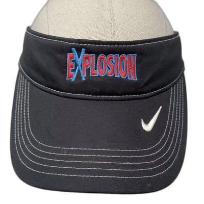 Nike Visor Hat Black Red Blue One Size Strapback Explosion Embroidered Dri-FIT