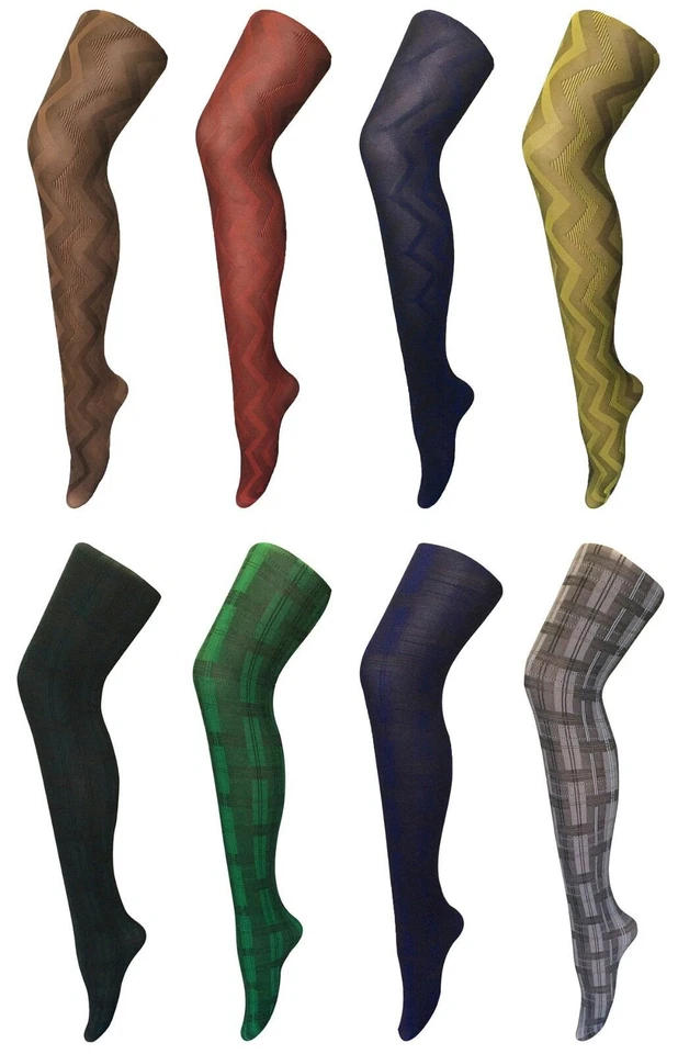 Sock Snob - Damen undurchsichtig gemustert farbig winter 80 denier strumpfhose - Bild 2 von 4