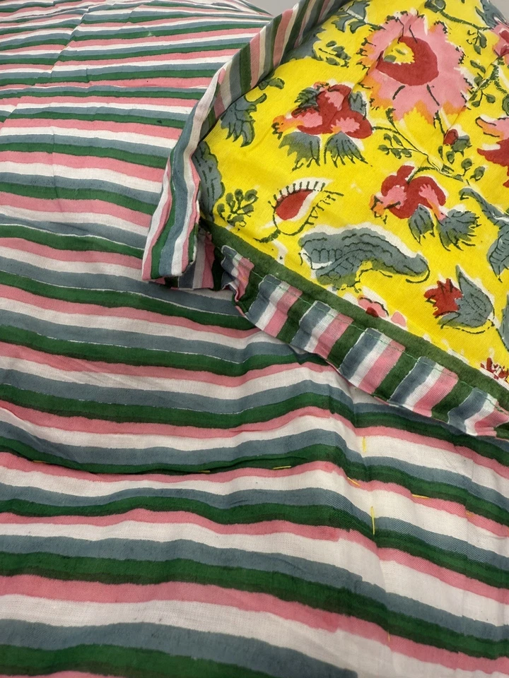 Manta acolchada de algodón Furbish Studio multicolor Henney bebé/regazo #28 Foto 3 de 4