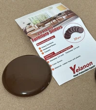 20 Pack Of Brown Furniture Sliders-Floor Protection Expert Rubber Foam & Plastic