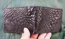 Black Genuine Crocodile Leather SKIN Men's Money Clip WALLET E17