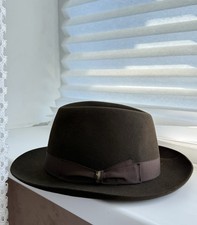 Dark Brown BORSALINO Alessandria Italy Natascha Hat Size 60
