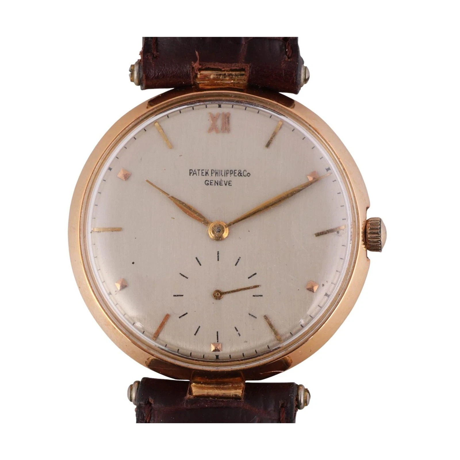Patek Philippe — Vintage Patek Philippe 18K Gold 35mm Manual Wind Watch on Leather
