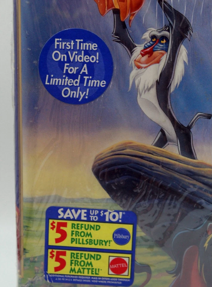 1995 Walt Disney “The Lion King” VHS Masterpiece Collection Sealed #6411003 Foto 2 de 4