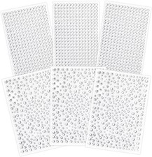Clear Rhinestones Stickers, 2100pcs Self Adhesive Rhinestones for Face, Bling