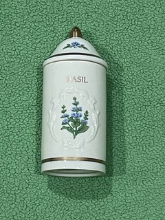 Vintage 1992 Lenox "The Lenox Spice Garden" Basil Jar with Lid