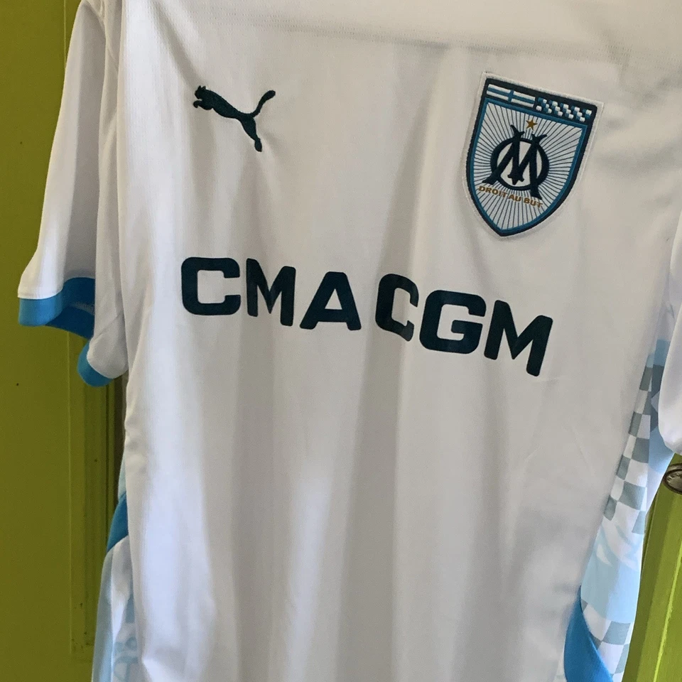 PUMA Maillot domicile Olympique de Marseille 2023-2024 blanc/bleu XL homme - Photo 1/3