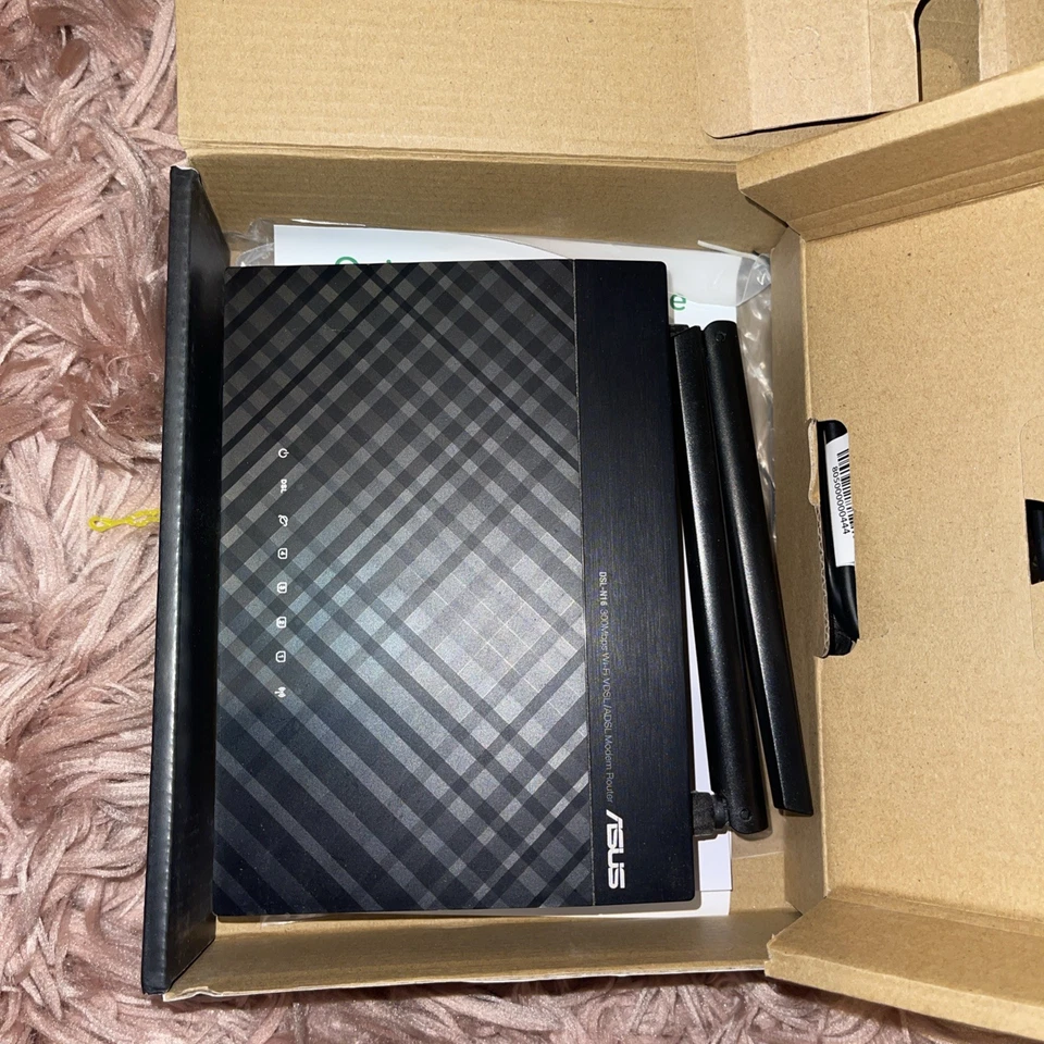 ASUS DSL-N16 Wireless-N300 VDSL/ADSL Modem Router - Boxed, with PSU, ADSL Filter - Image 3 of 4