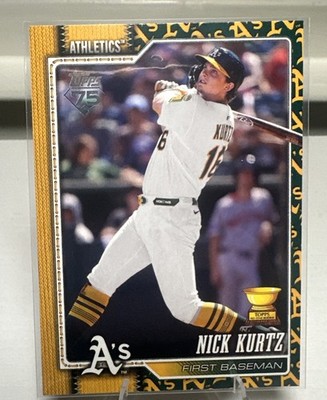 2026 Topps Series 1 Nick Kurtz Team Logo Border All Star Rookie Gold Cup #97 A s