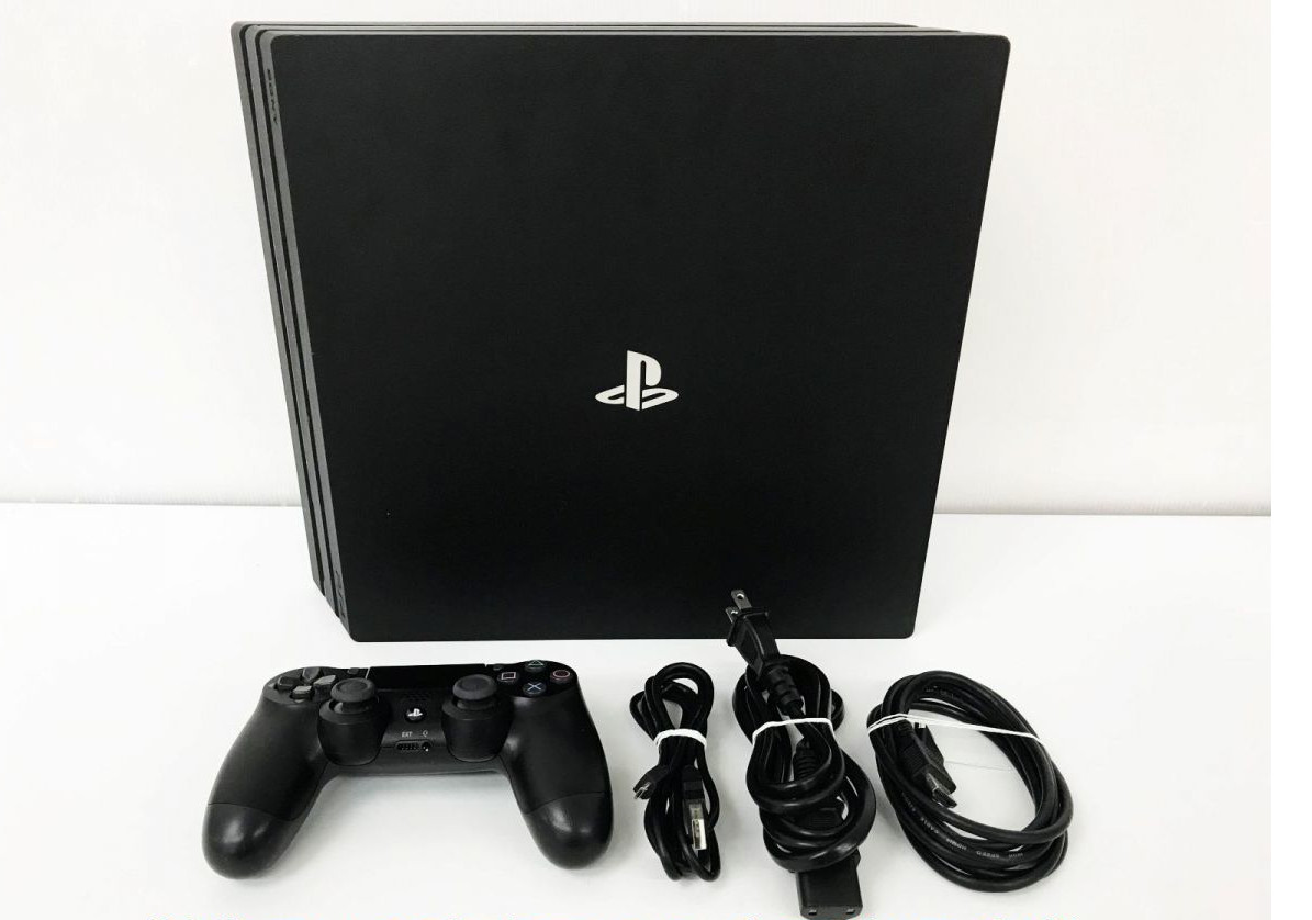 Sony PS4 PlayStation 4 Pro Jet Black 1TB CUH-7000B Game Console 