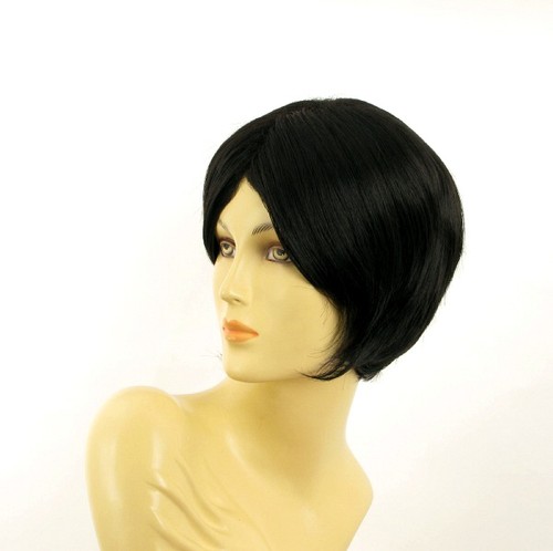 short wig woman smooth dark brown "brown" ref BLANDINE 2 - Picture 2 of 9