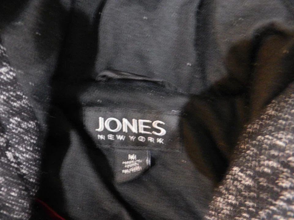 Jones New York куртка средний молнии женщин толстовка с капюшоном с подкладкой на открытом воздухе - Изображение 4 из 4