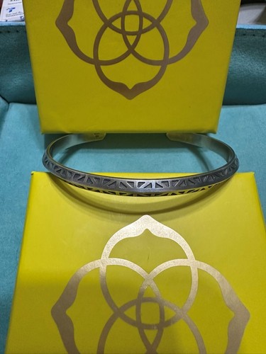 Kendra Scott Men Hicks Thin Cuff Bracelet in Oxidized Sterling Silver 925