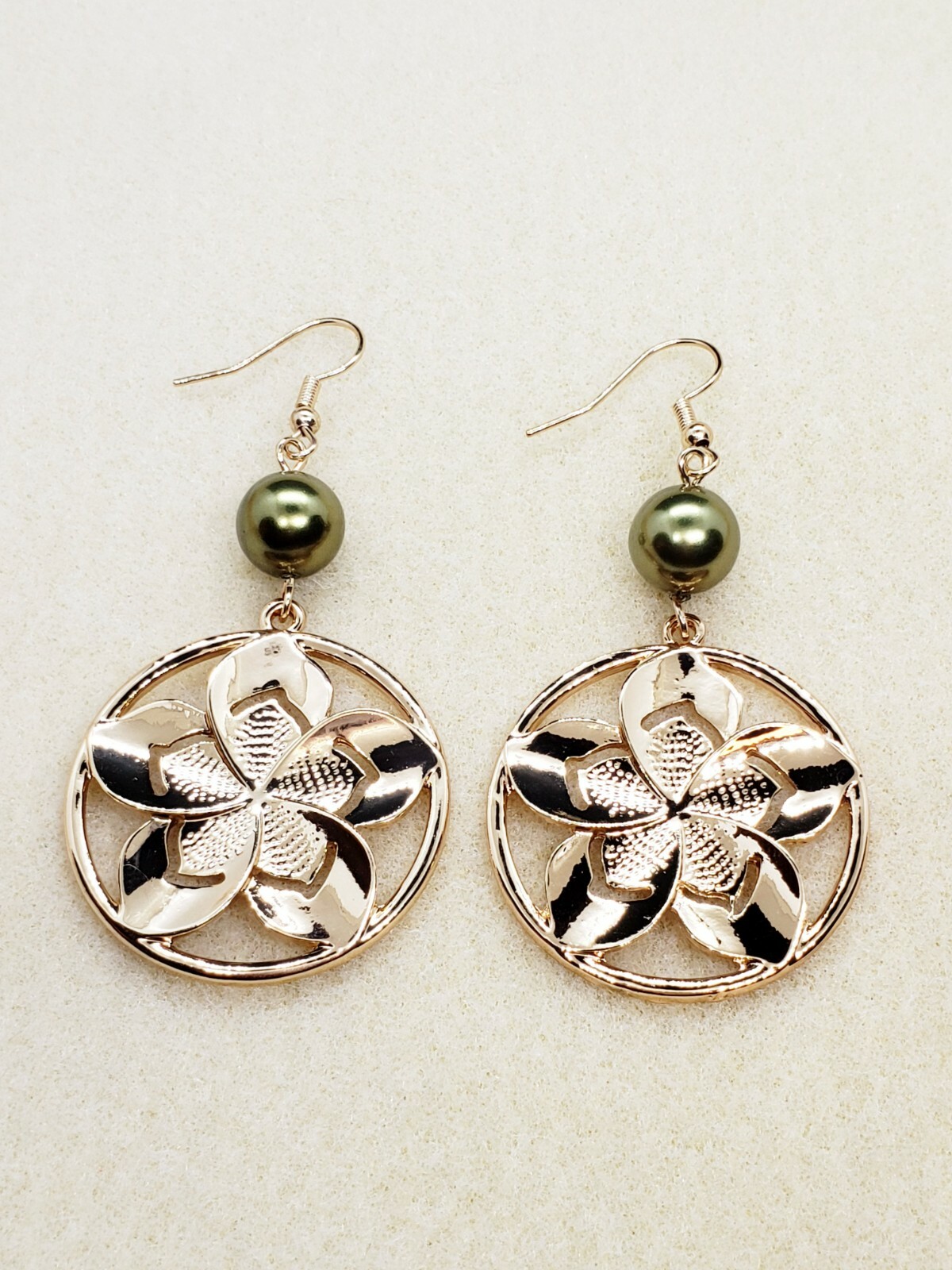 Sakura Flower Pearl Earrings, Hawaii Style Earrings eBay