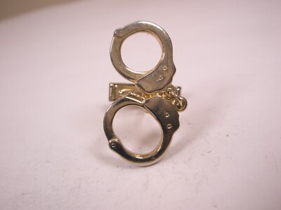 Handcuffs Manacles Law Cops SINGLE Vintage Cuff Link replace lost/broken zf20