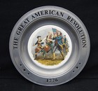 Complete Set Of 6 The Great American Revolution 1776 Pewter Plates Canton OH — photo 4