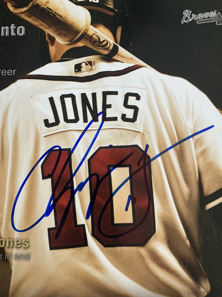 CHIPPER JONES ATLANTA BRAVES SIGNED 2012 FINAL PROGRAM BECKETT AUTHENTIC BAS - Image 2 of 3