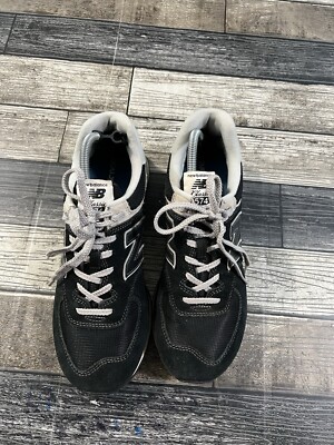 New Balance Womens 574 WL574EB Black Casual Shoes Sneakers Size 11.5 B