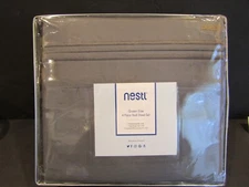 NESTL LUXURY Hypoallergenic STONE GRAY 4 Piece Queen Sheet Set 100% MICROFIBER