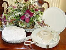 GE GENERAL ELECTRIC DESK TOP SOFT BONNET HAIR DRYER WITH CARRYING CASE